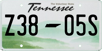 TN license plate Z3805S