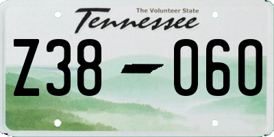 TN license plate Z3806O