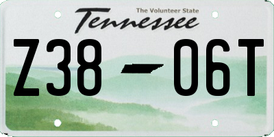 TN license plate Z3806T