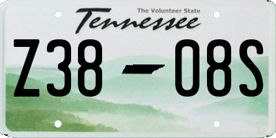TN license plate Z3808S