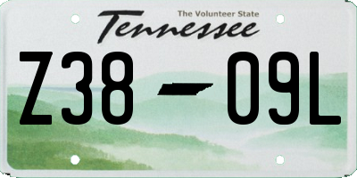 TN license plate Z3809L