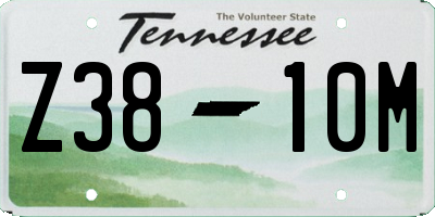 TN license plate Z3810M