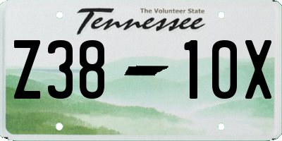 TN license plate Z3810X
