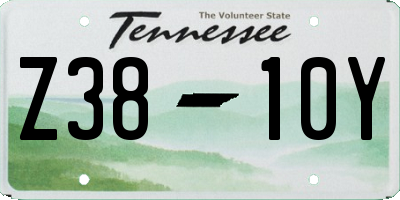 TN license plate Z3810Y