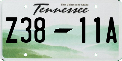 TN license plate Z3811A