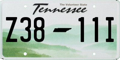TN license plate Z3811I