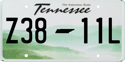 TN license plate Z3811L