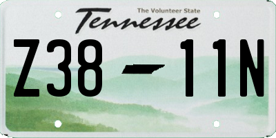 TN license plate Z3811N