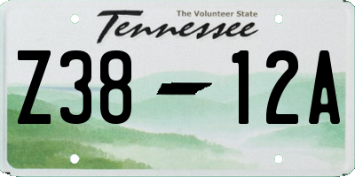 TN license plate Z3812A