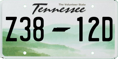 TN license plate Z3812D