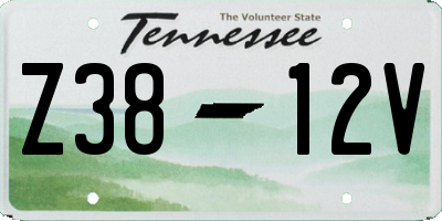 TN license plate Z3812V