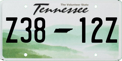 TN license plate Z3812Z
