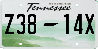 TN license plate Z3814X