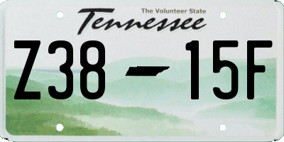 TN license plate Z3815F