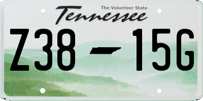 TN license plate Z3815G