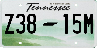 TN license plate Z3815M