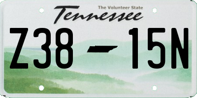 TN license plate Z3815N