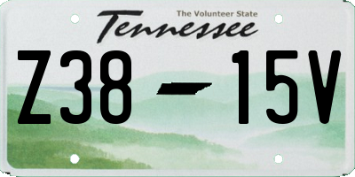 TN license plate Z3815V