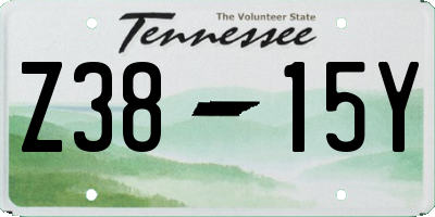 TN license plate Z3815Y
