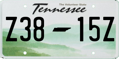 TN license plate Z3815Z
