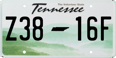 TN license plate Z3816F