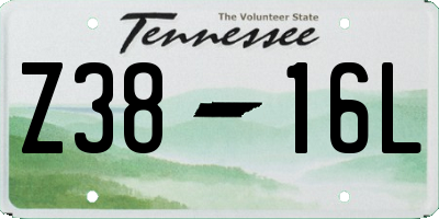 TN license plate Z3816L