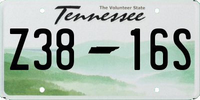 TN license plate Z3816S