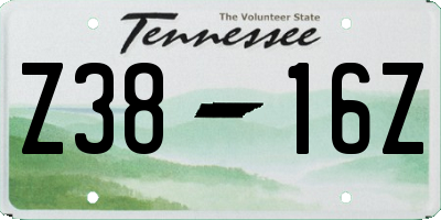 TN license plate Z3816Z