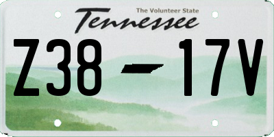 TN license plate Z3817V
