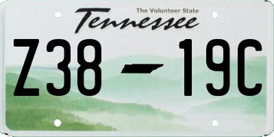 TN license plate Z3819C