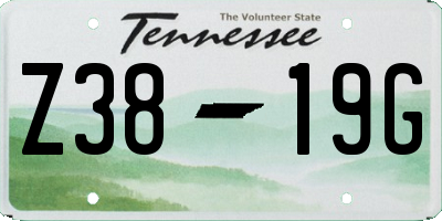 TN license plate Z3819G