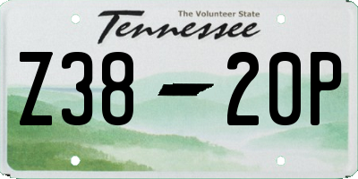 TN license plate Z3820P