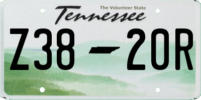 TN license plate Z3820R