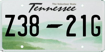 TN license plate Z3821G