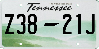 TN license plate Z3821J