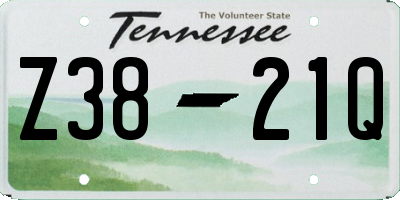 TN license plate Z3821Q