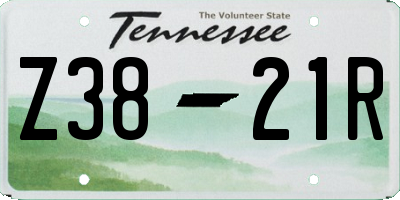 TN license plate Z3821R