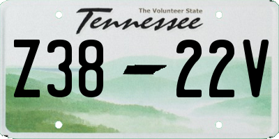 TN license plate Z3822V