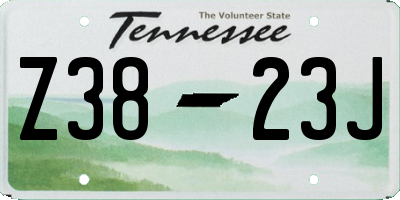 TN license plate Z3823J