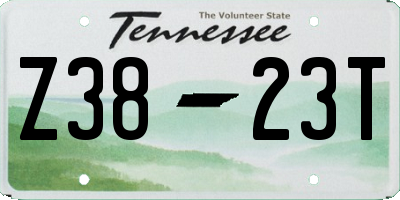 TN license plate Z3823T