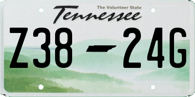TN license plate Z3824G