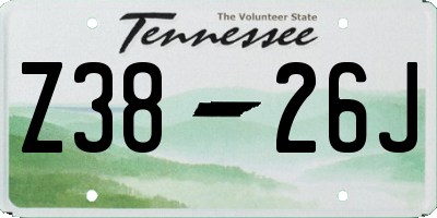 TN license plate Z3826J