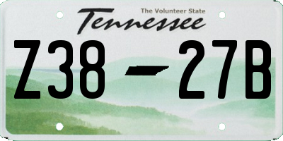 TN license plate Z3827B