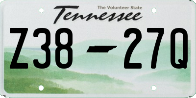 TN license plate Z3827Q