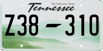 TN license plate Z3831O