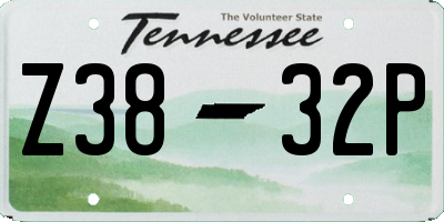 TN license plate Z3832P