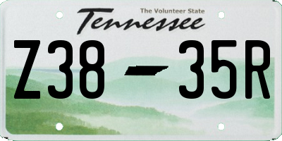 TN license plate Z3835R