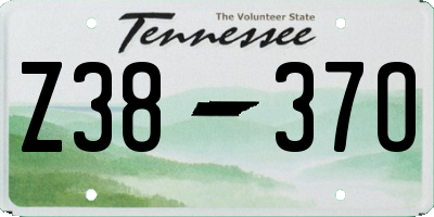 TN license plate Z3837O