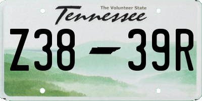 TN license plate Z3839R