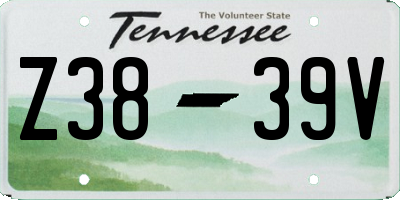 TN license plate Z3839V